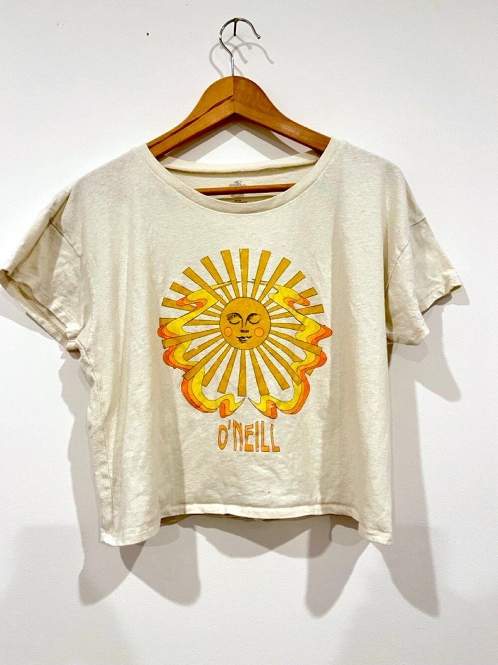 O'Neill Blue Sustainable Smiling Sun Graphic Tee Cream S Surf